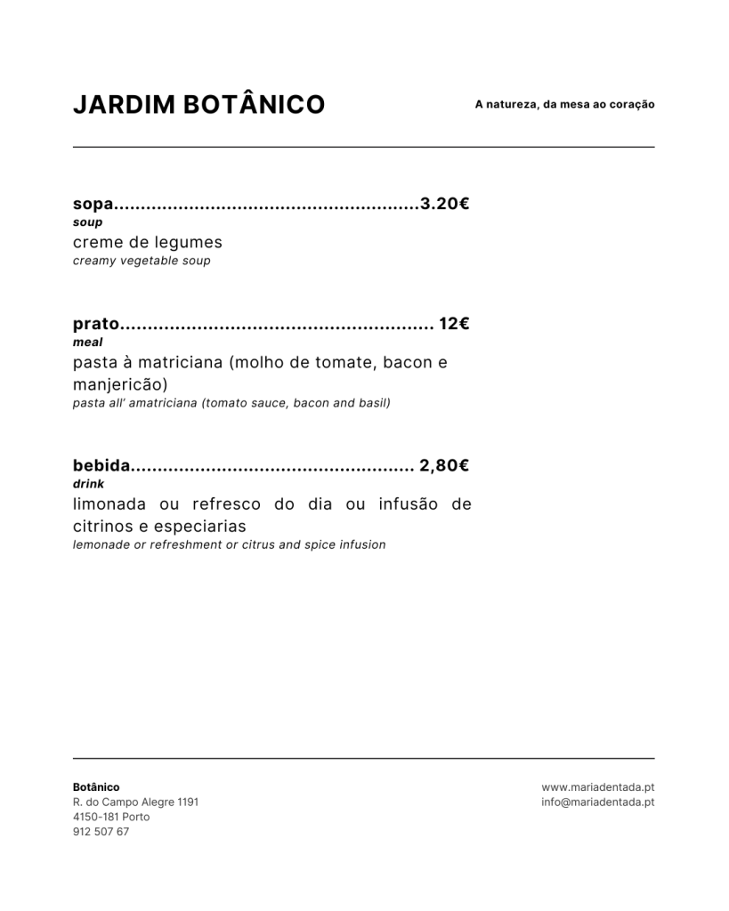 Ementa Jardim Botânico