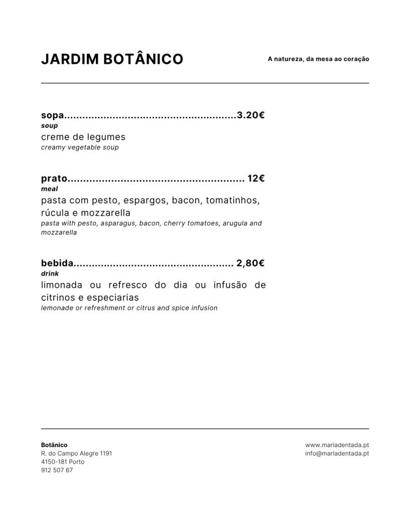 Ementa Jardim Botânico