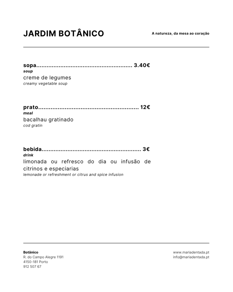 Ementa Jardim Botânico